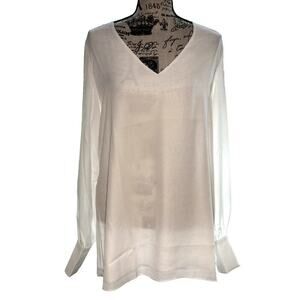 Three Eighty Two Revolve White Women's White Longsleeve Oversized Blouse S NWT